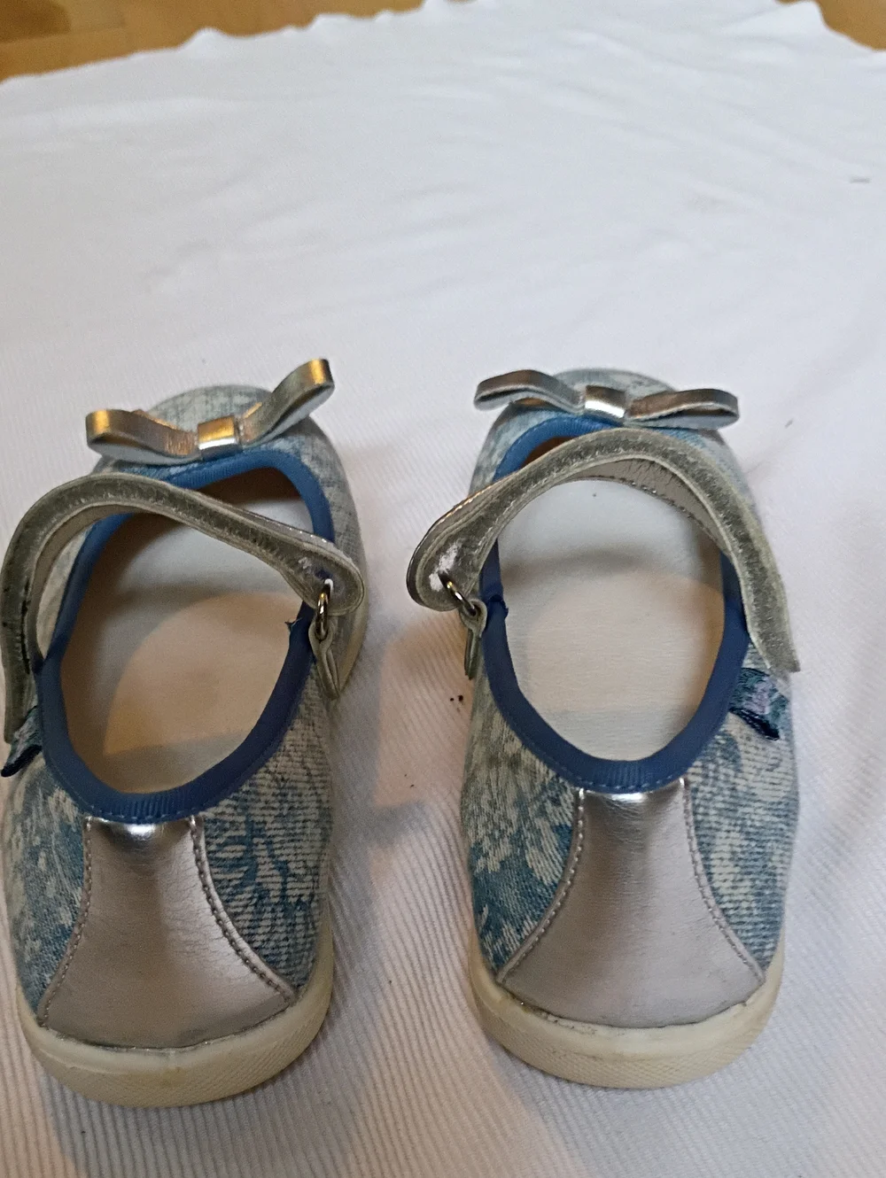 Naturino Girls Blue Denim Mary Jane Shoes EU 33
